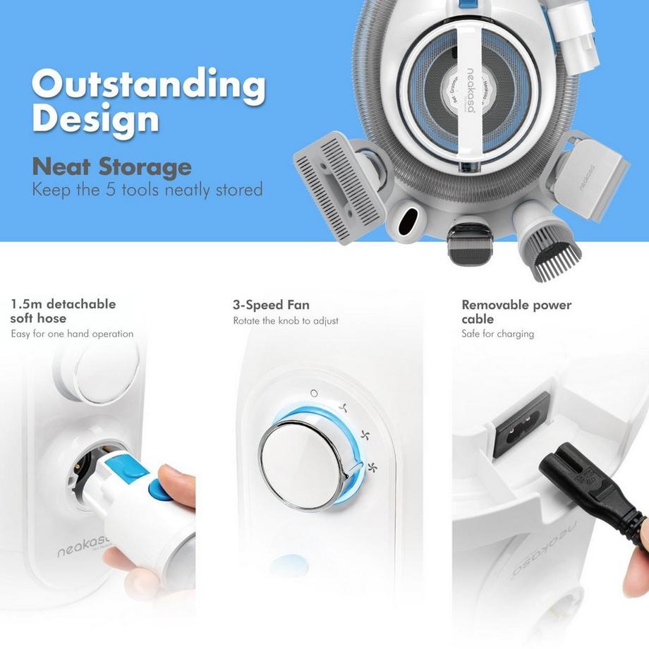 Blue Chilli  Neabot Tierhaarentferner Neabot P1 Pro Professional Hunde- / Katzenrasierer und Tierhaarsauger 