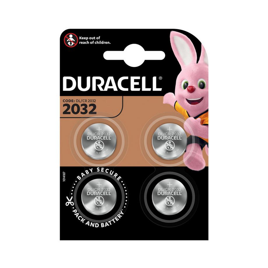 DURACELL  Knopfbatterie Specialty CR2032 B2 CR2032, 3V 4 Stück 