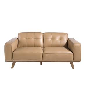 ANGEL CERDA 2-Sitzer-Sofa aus sandfarbenem Leder  