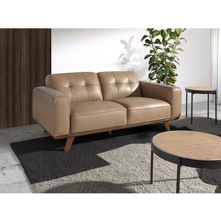 ANGEL CERDA 2-Sitzer-Sofa aus sandfarbenem Leder  