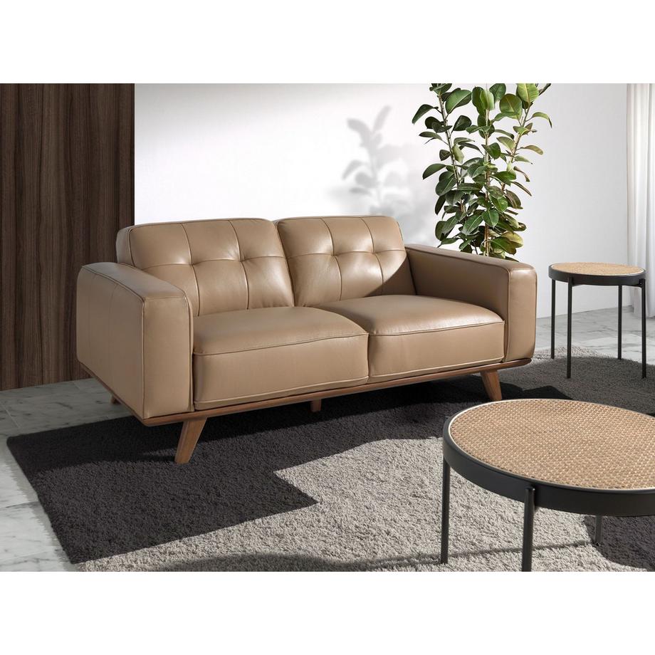 ANGEL CERDA Canapé 2 places Chester en cuir sable  