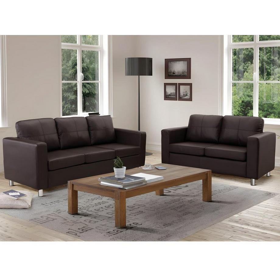 Vente-unique Canapé 3+2 places en simili ACKLEY  