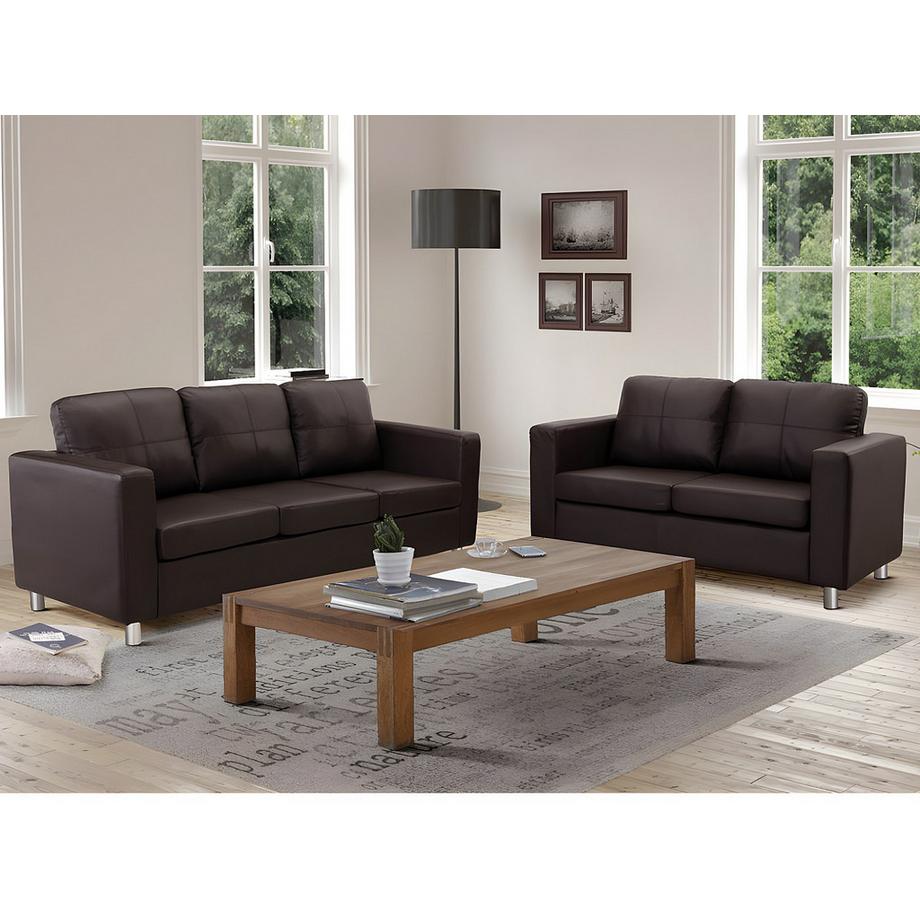 Vente-unique Canapé 3+2 places en simili ACKLEY  