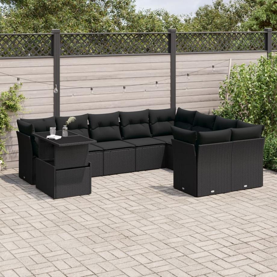 VidaXL set divano da giardino Polirattan  