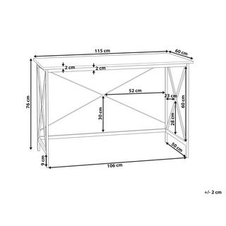 Beliani Table de bureau en MDF Industriel FUTON  