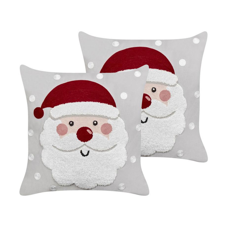 Beliani Dekokissen 2er Set aus Samtstoff Klassisch SWEETENER  