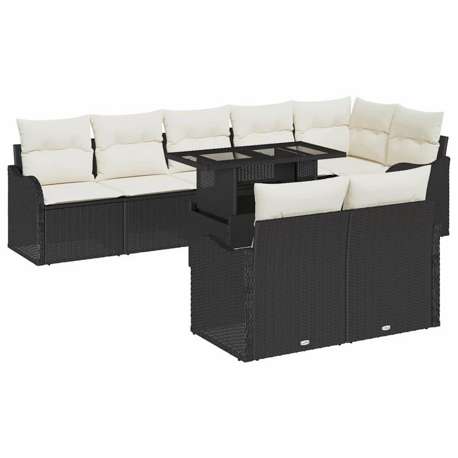 Ensemble de salon extérieur poly rattan