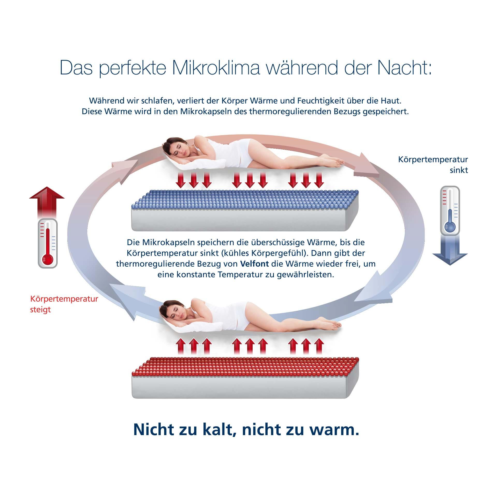 Velfont Frost Thermoregulierende Outlast Kissenhülle  