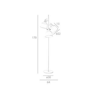 ANGEL CERDA Stehleuchte mit drei Lampenschirmen  