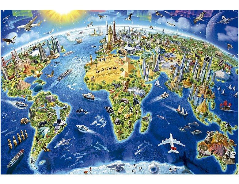 Educa  Educa World Landmarks Globe (2000) 