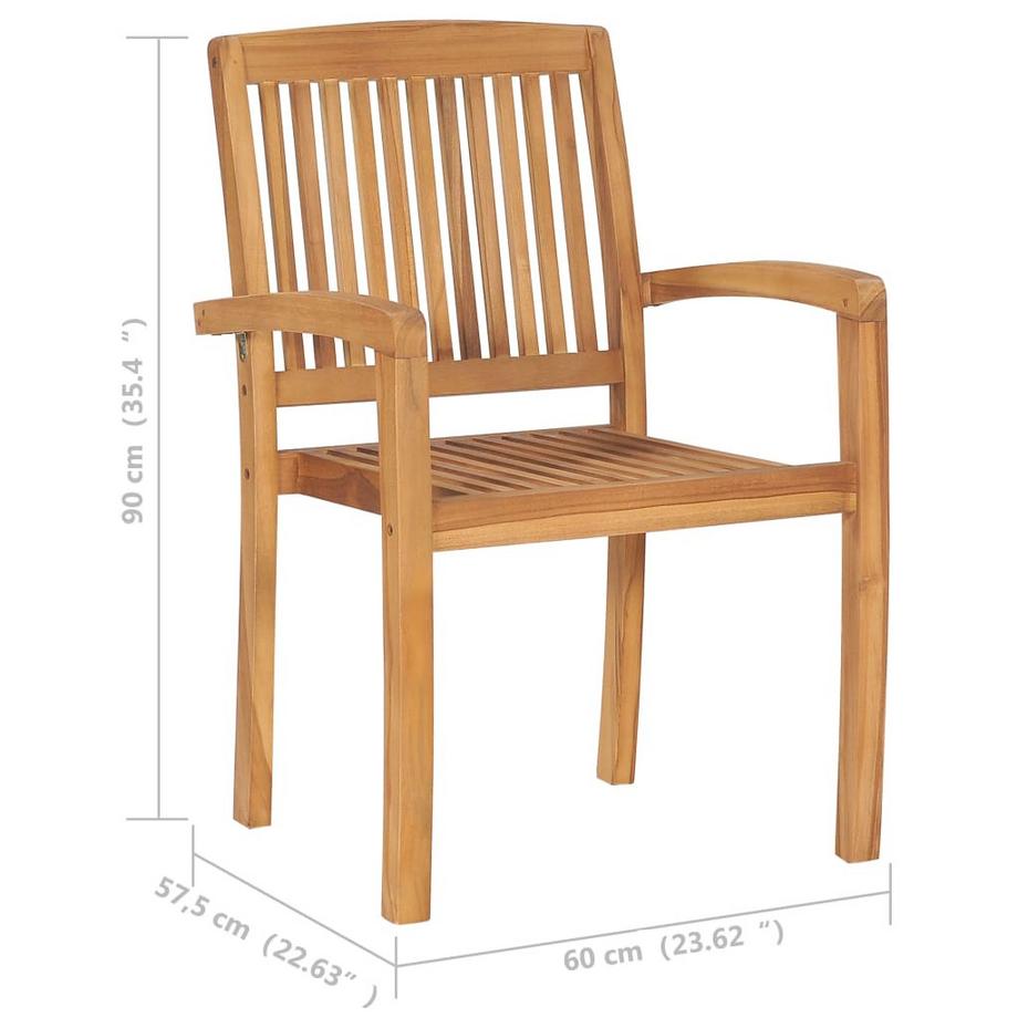 VidaXL Gartenstuhl teak  