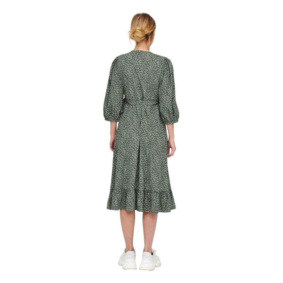 ONLY Robe Portefeuille Manches Bouffantes Motiftyle Abstrait Olivia  