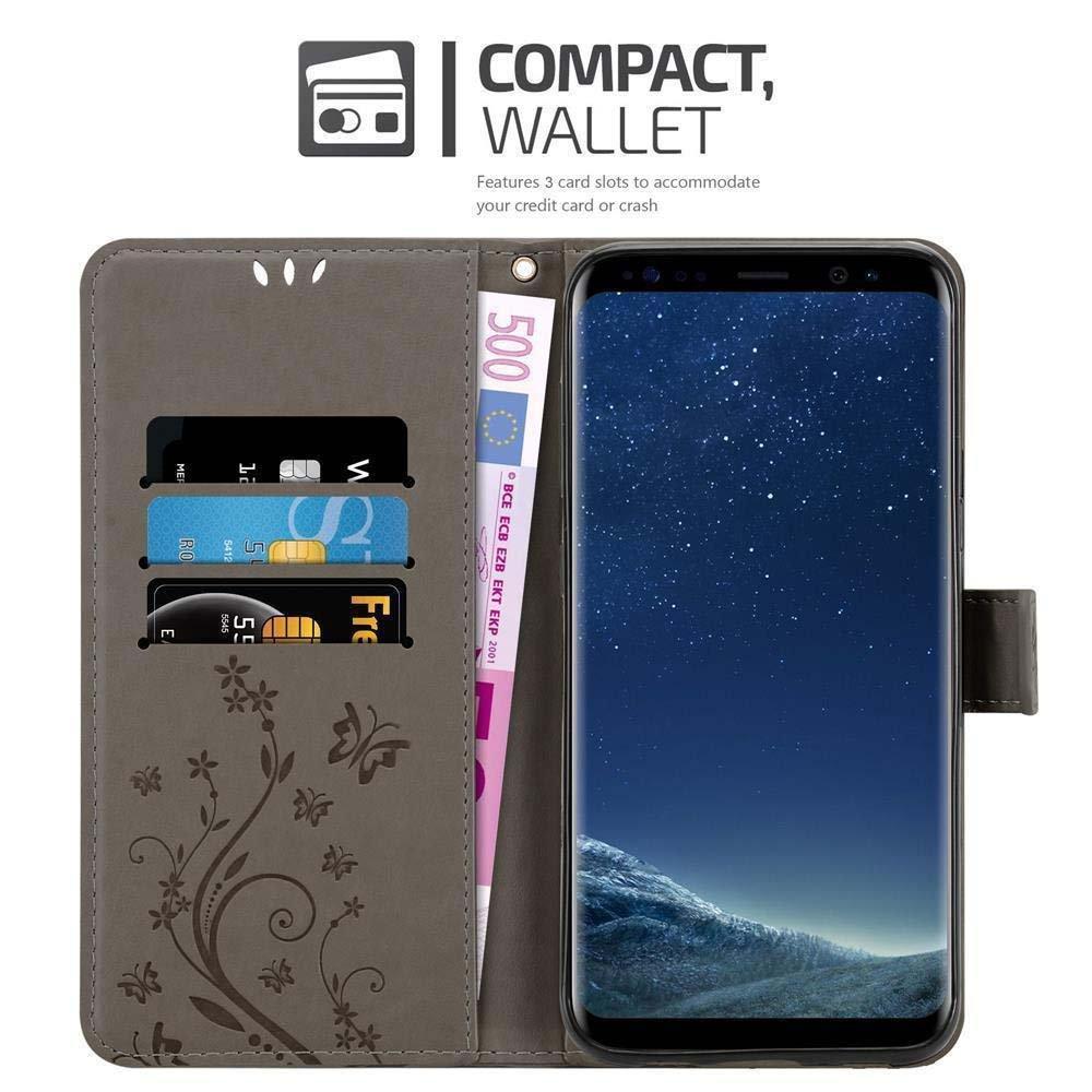 Cadorabo  Hülle für Samsung Galaxy S8 Blumen Design Magnetverschluss 