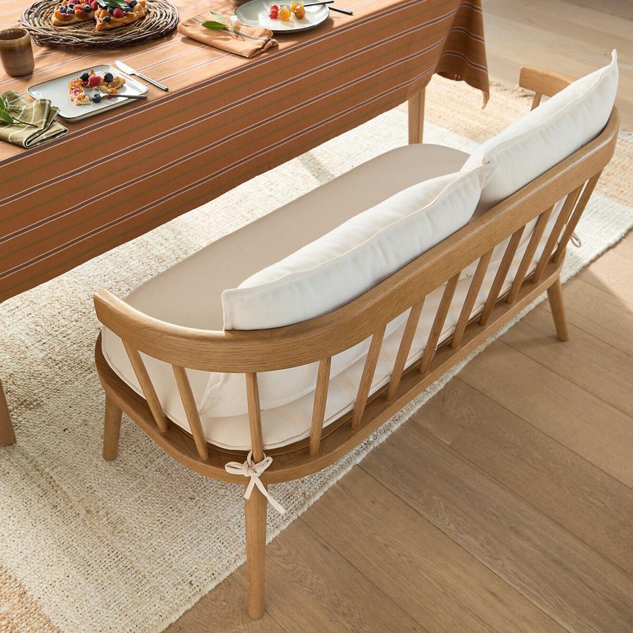 La Redoute Intérieurs Tischbank aus Eiche und Stoff  