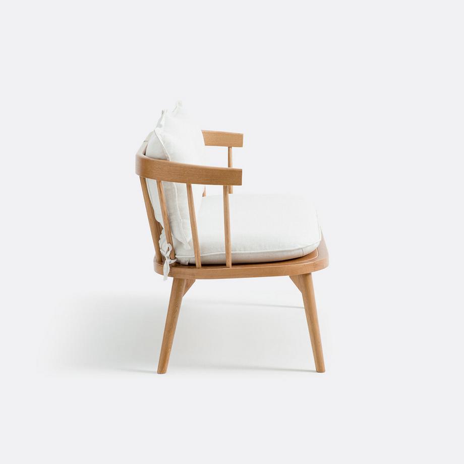 La Redoute Intérieurs Tischbank aus Eiche und Stoff  