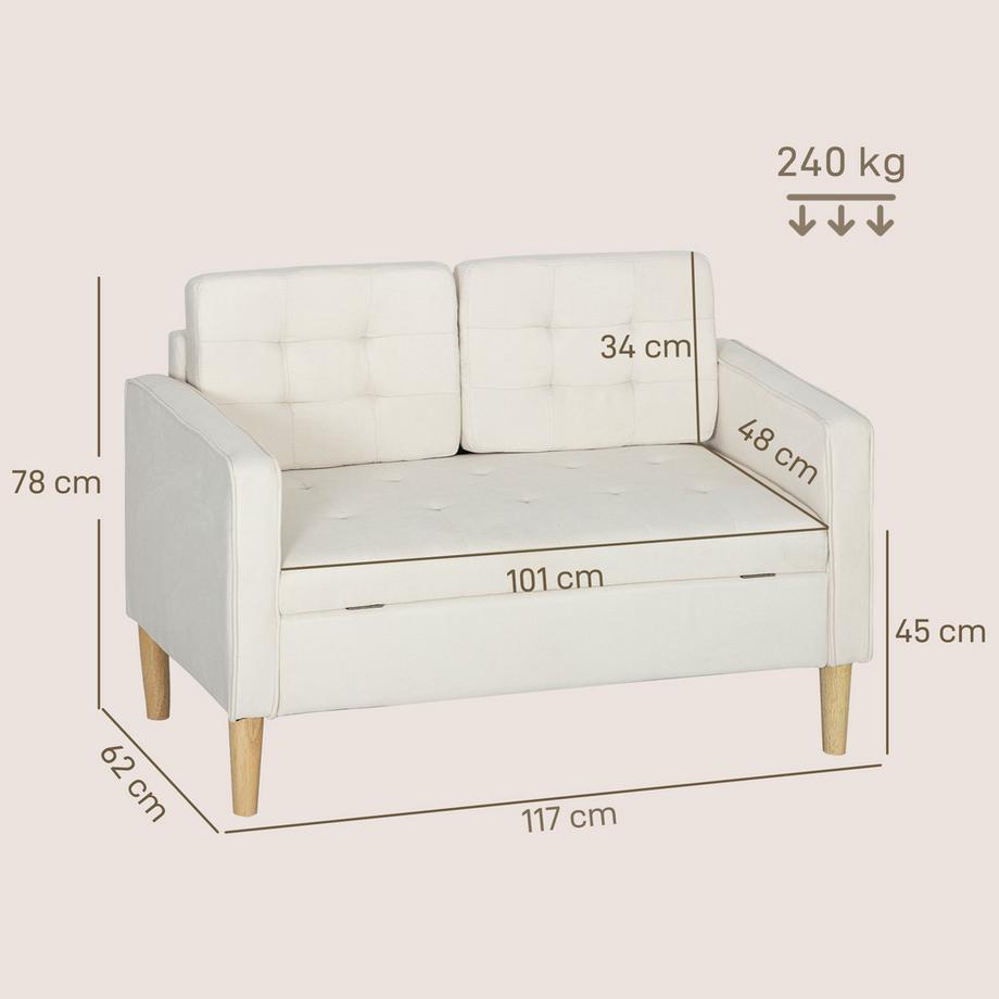 HOMCOM 2 Sitzer Sofa  