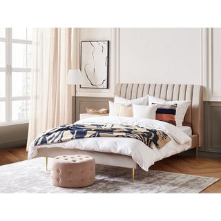 Beliani Bett mit Lattenrost aus Samtstoff Modern MARVILLE  