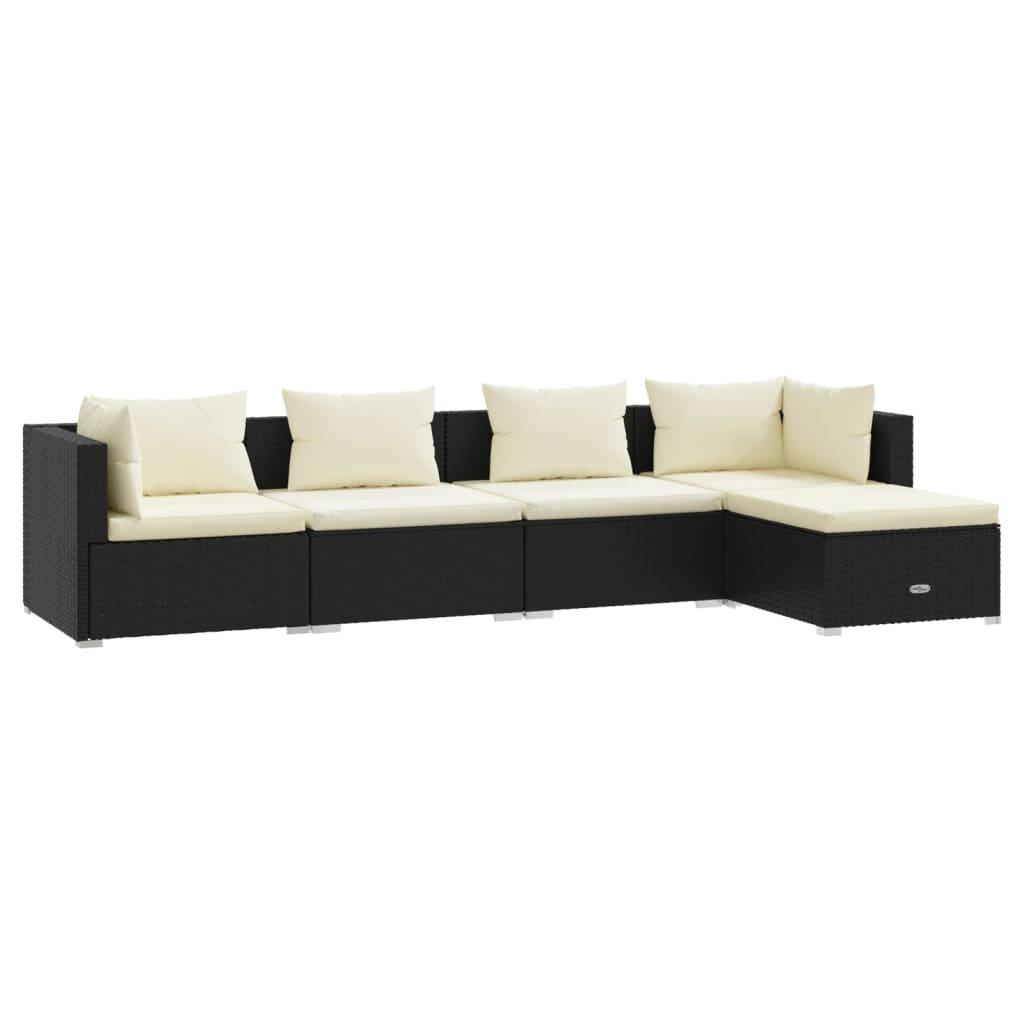 VidaXL set lounge giardino Polirattan  