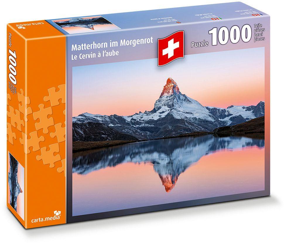 Carta.Media  Puzzle Matterhorn im Morgenrot (1000Teile) 