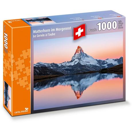 Carta.Media  Puzzle Matterhorn im Morgenrot (1000Teile) 
