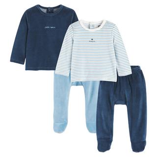 La Redoute Collections  2er-Pack Samt-Pyjamas 