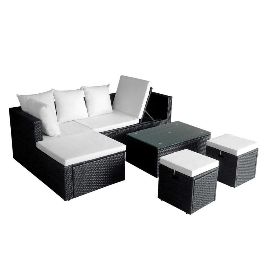 Ensemble de canapés de jardin rotin synthétique