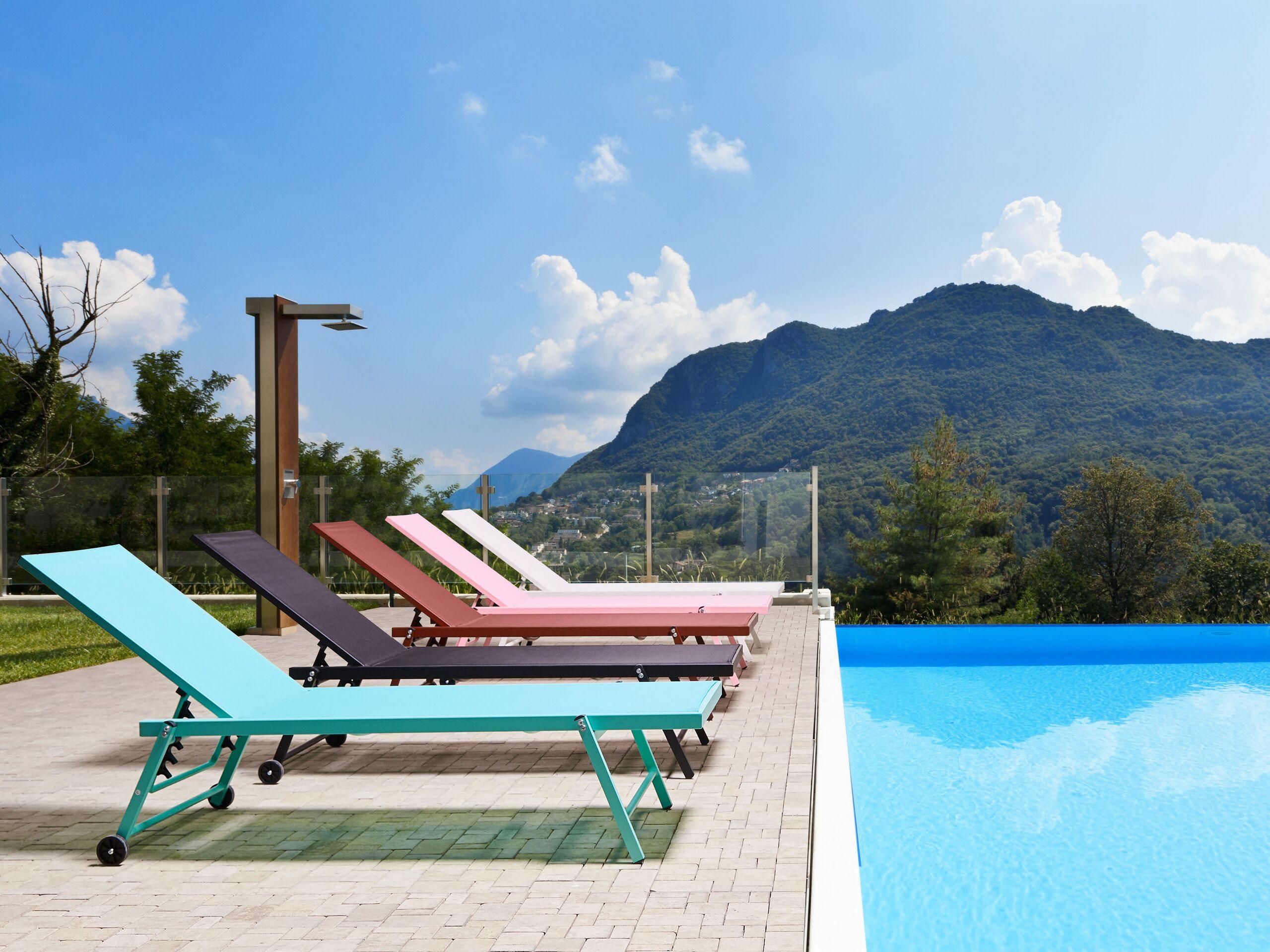 Beliani Sonnenliege aus Aluminium Modern PORTOFINO  