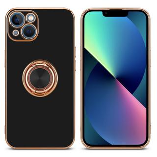 Cadorabo  Housse compatible avec Apple iPhone 13 MINI avec anneau - Coque de protection en silicone TPU flexible, avec protection pour appareil photo et support voiture magnétique 