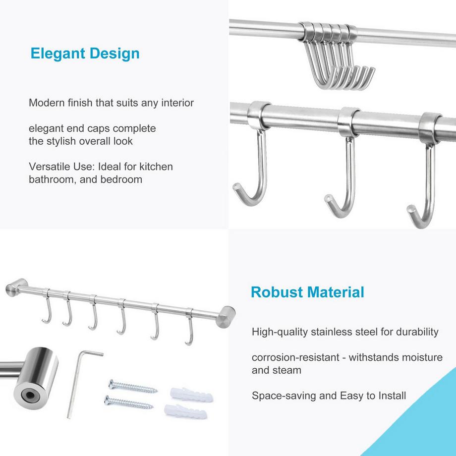 Intirilife Barre De Suspension De Cuisine  