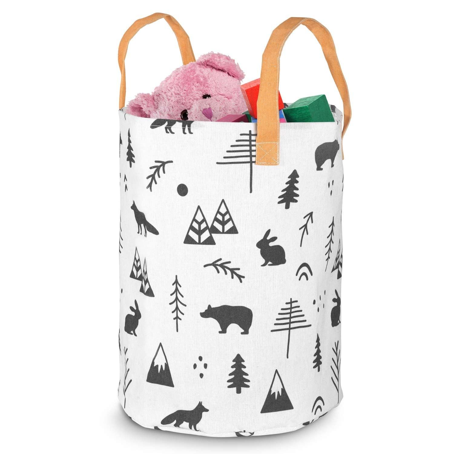 B2X Spielzeugkorb Nukido - Weiß  