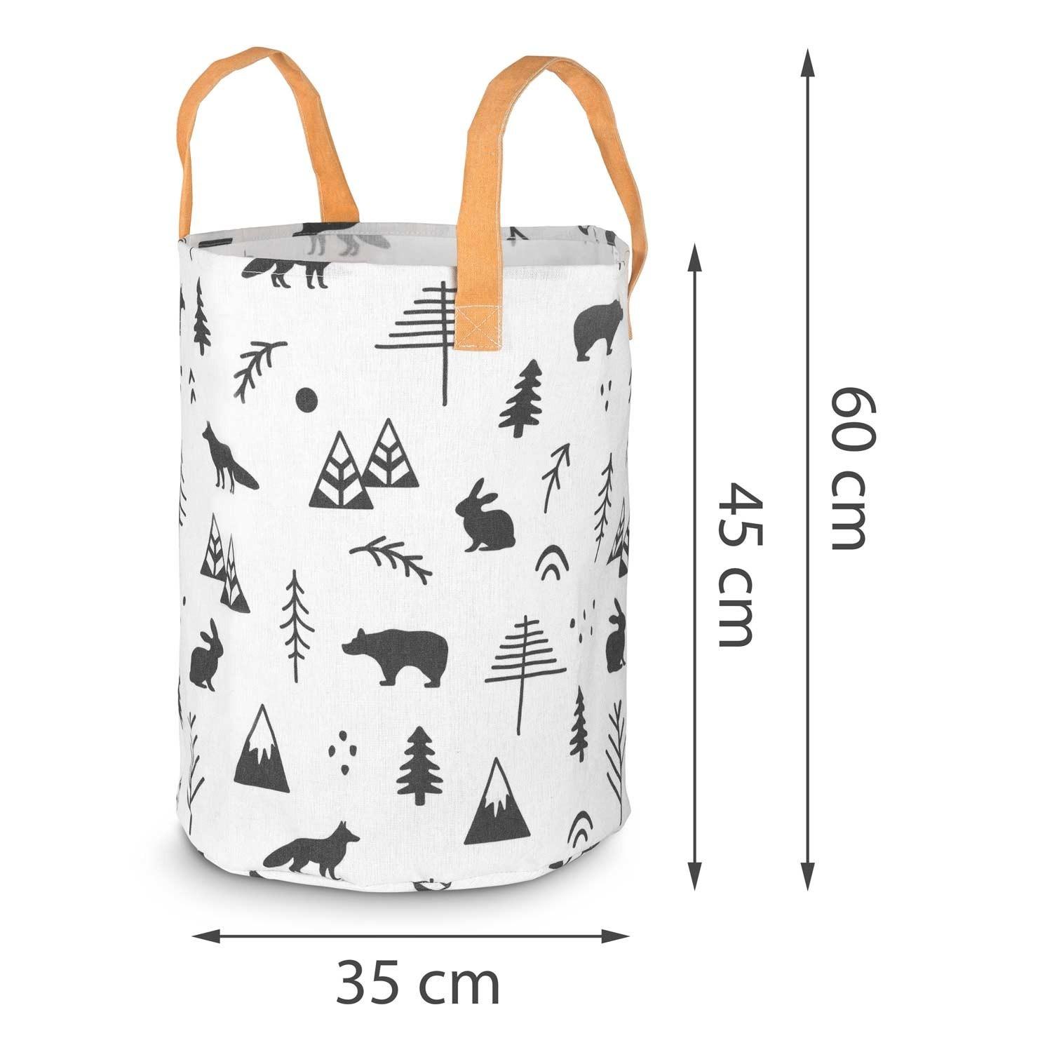 B2X Spielzeugkorb Nukido - Weiß  