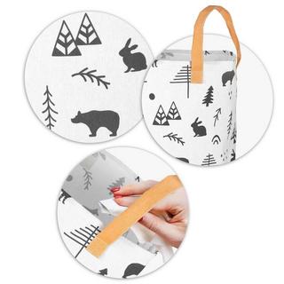 B2X Spielzeugkorb Nukido - Weiß  