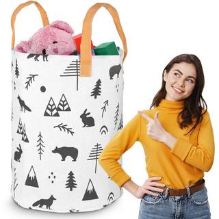 B2X Spielzeugkorb Nukido - Weiß  