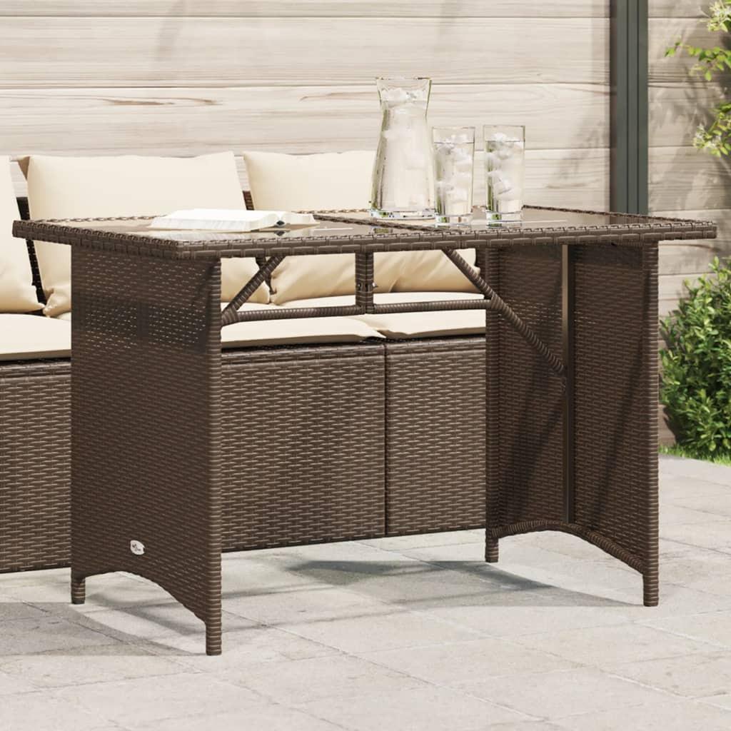 VidaXL Table de jardin rotin synthétique  