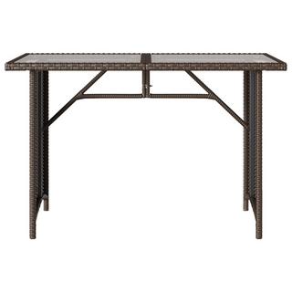 VidaXL Table de jardin rotin synthétique  