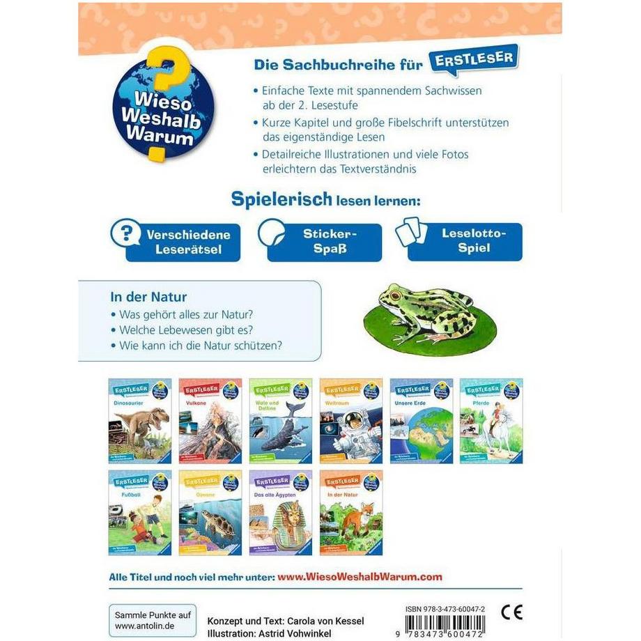 Wieso? Weshalb? Warum? Erstleser, Band 10: In der Natur von Kessel, Carola; Vohwinkel, Astrid (Illustrationen) Gebundene Ausgabe 