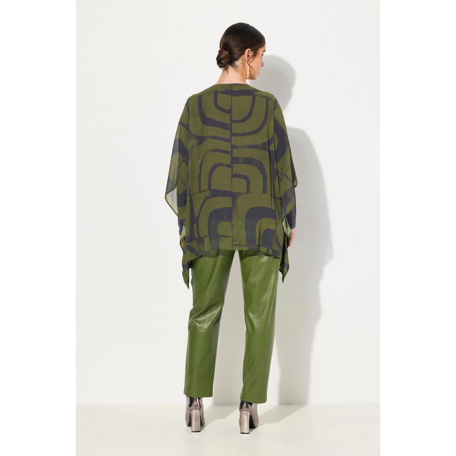 Ulla Popken Tunique Oversize Double Couche Col Rond  