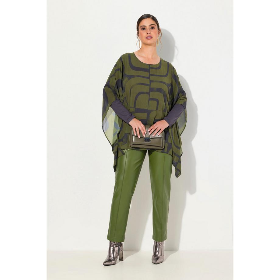 Ulla Popken Tunique Oversize Double Couche Col Rond  