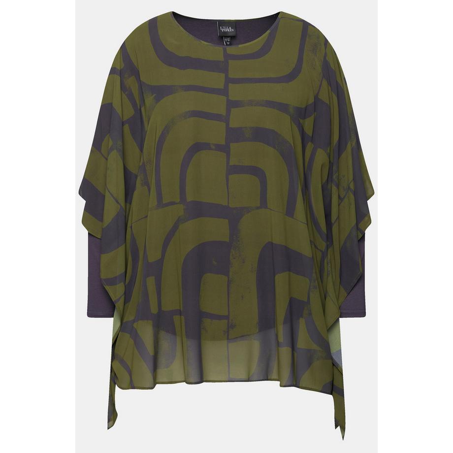 Ulla Popken Tunique Oversize Double Couche Col Rond  