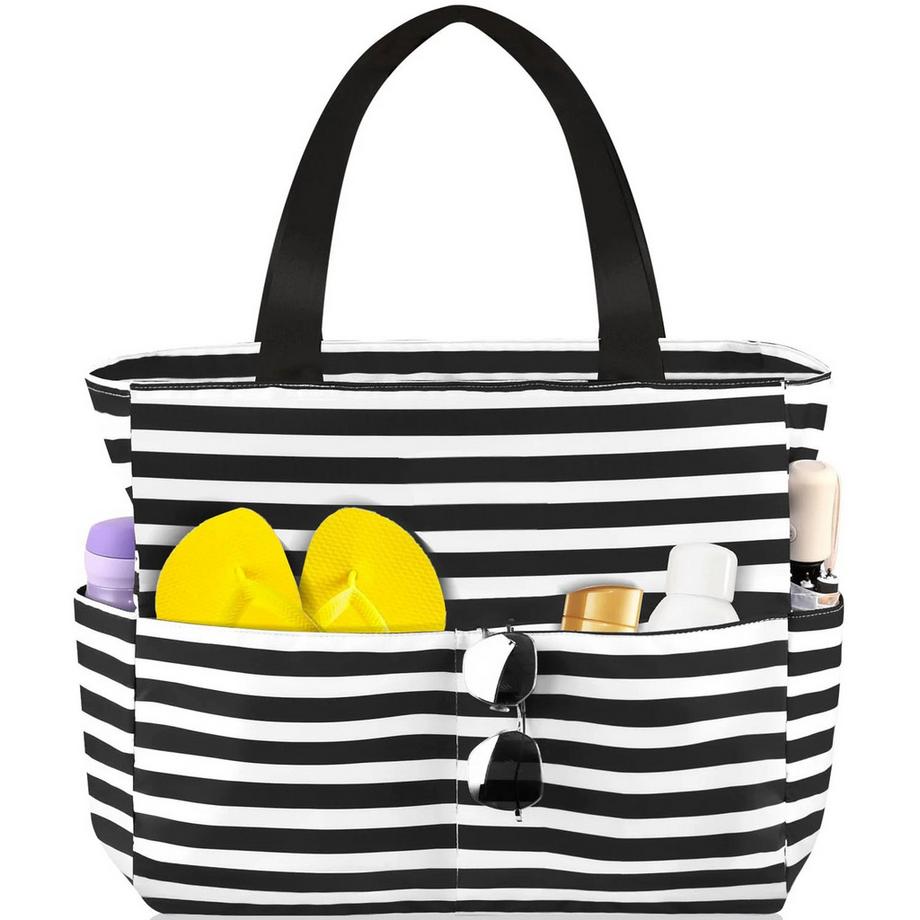 Grand Sac de Plage avec Fermeture Éclair Sac de bain Étanche Family Beach