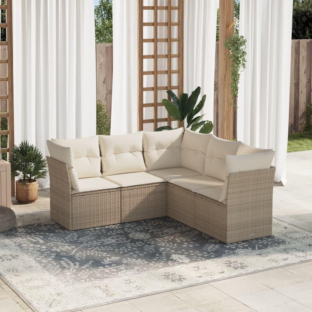 VidaXL set divano da giardino Polirattan  