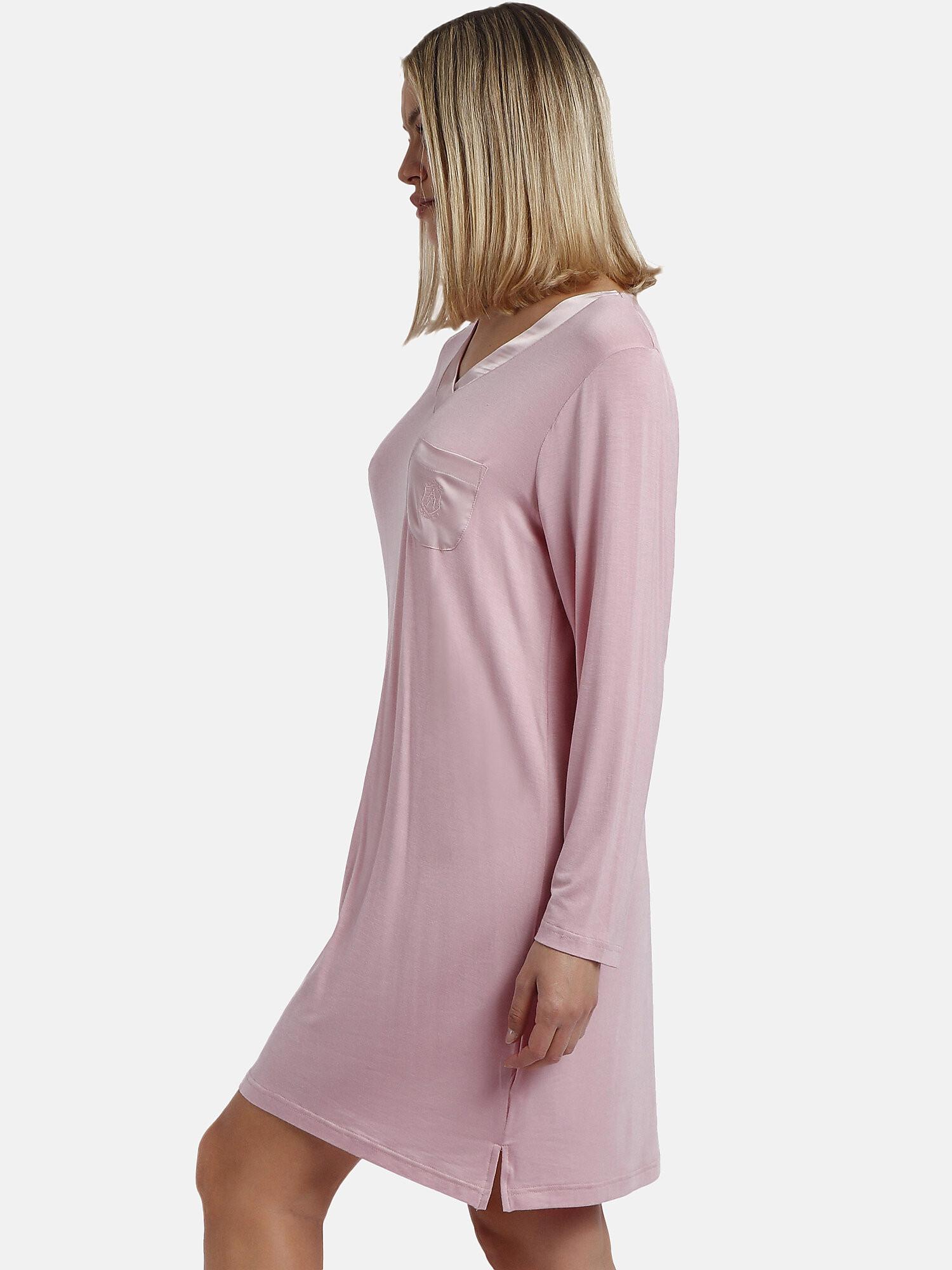 Admas Langarm Nachthemd Satin Bands  