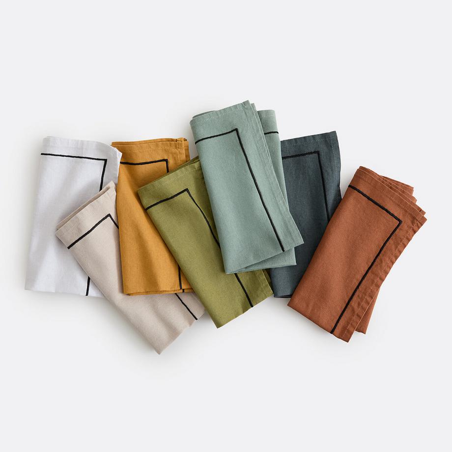 La Redoute Intérieurs Servietten Bourdon aus vorgewaschenem Halbleinen  