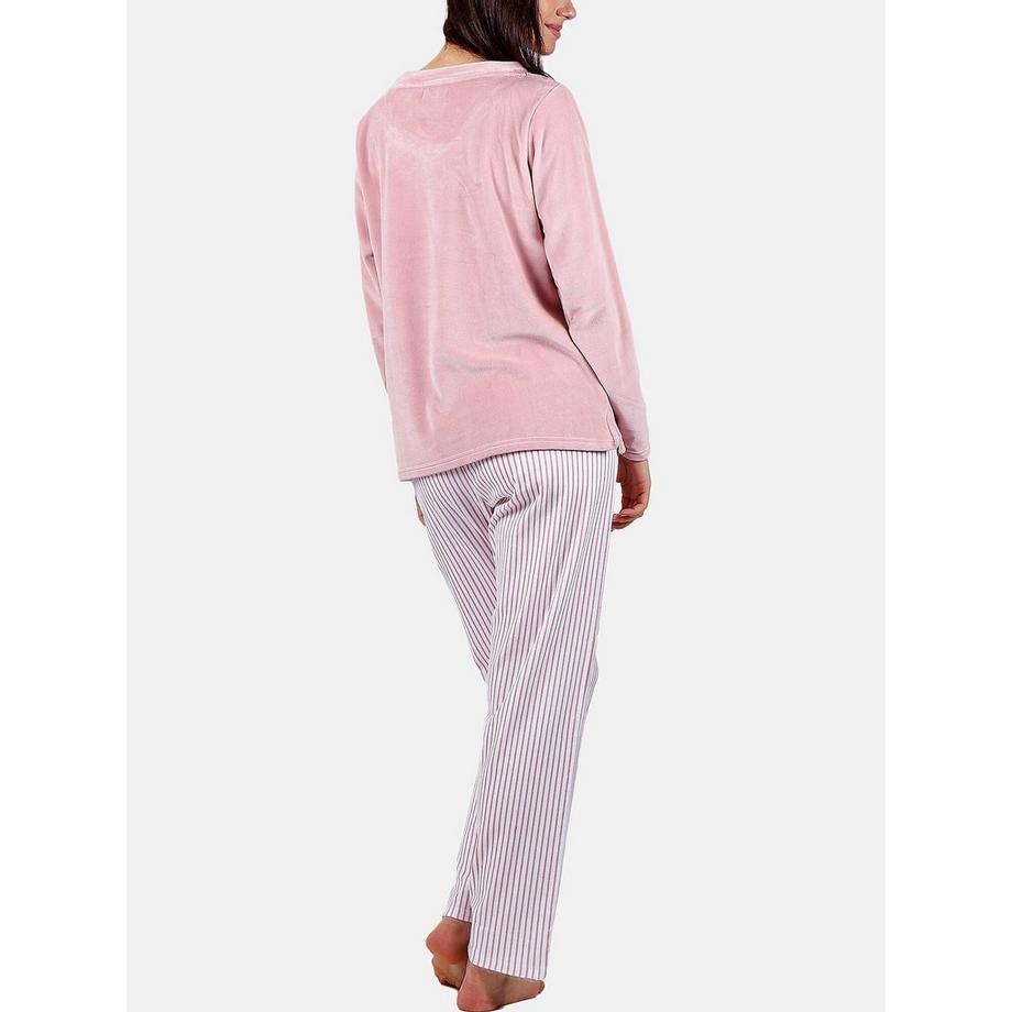 Admas Pyjama Tenue d'intérieur Manches Longues Top et Pantalon  