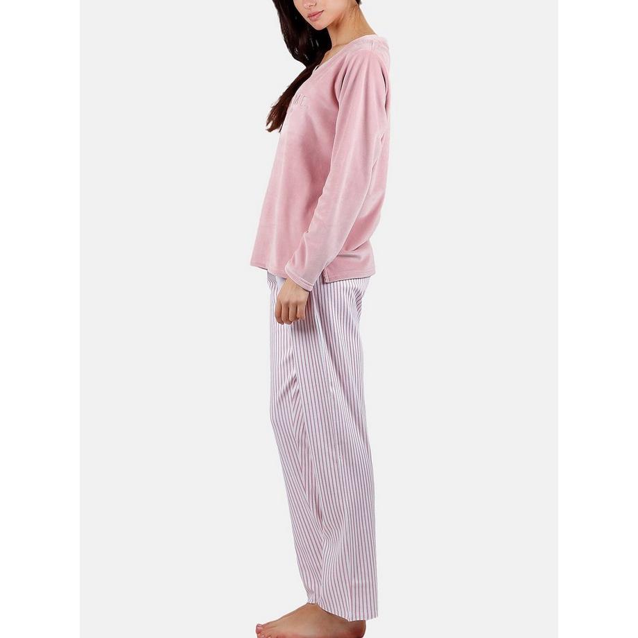 Admas Pyjama Tenue d'intérieur Manches Longues Top et Pantalon  