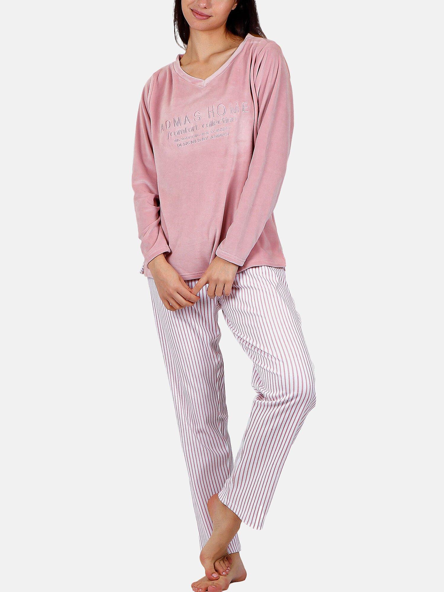 Admas  Pyjama tenue d'intérieur pantalon top manches longues Comfort Home 