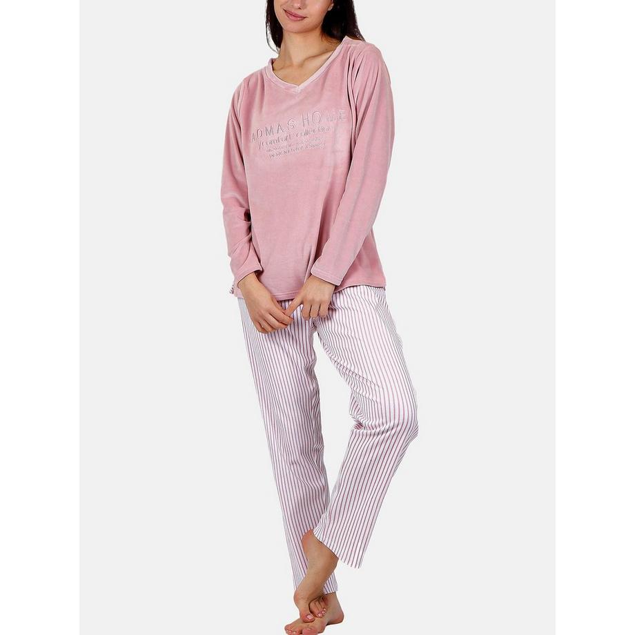 Pyjama tenue d'intérieur pantalon top manches longues Comfort Home