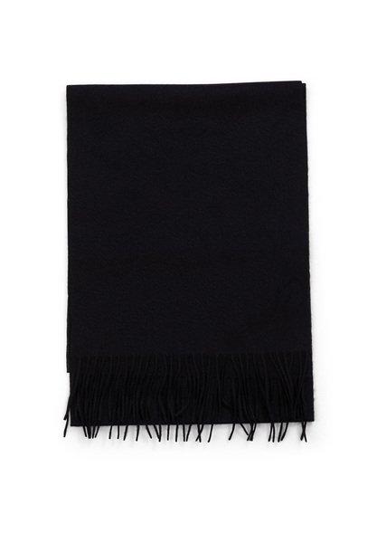 CASH-MERE.CH Écharpe unie à franges  