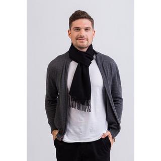 CASH-MERE.CH Écharpe unie à franges  