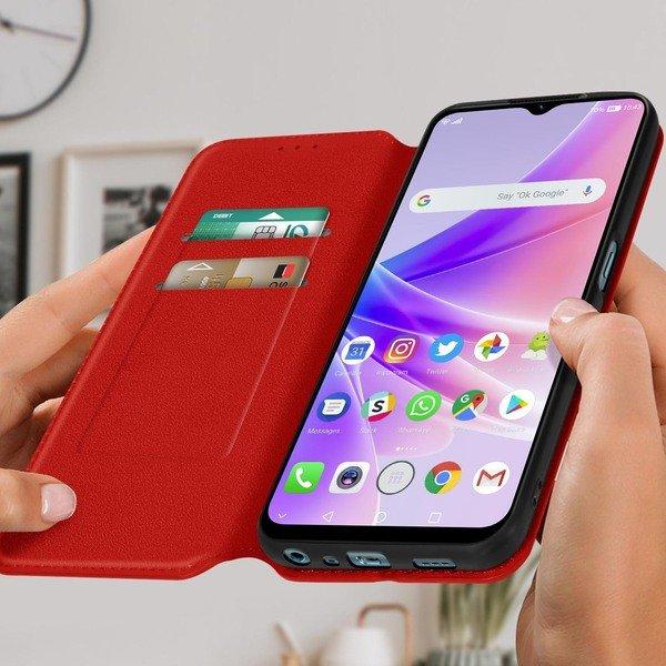 Avizar  Étui Oppo A77 Porte Carte, Rouge 